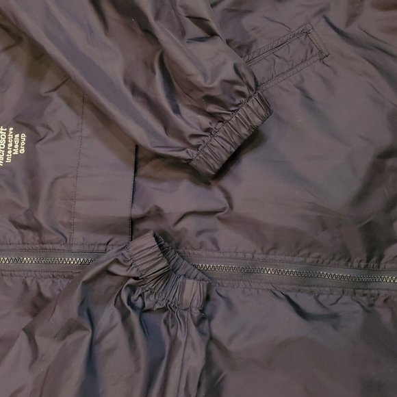 Vintage 90s Y2K Microsoft Blue Zipup Jacket Windbreaker‎ Embroidered Media Group - Picture 8 of 11